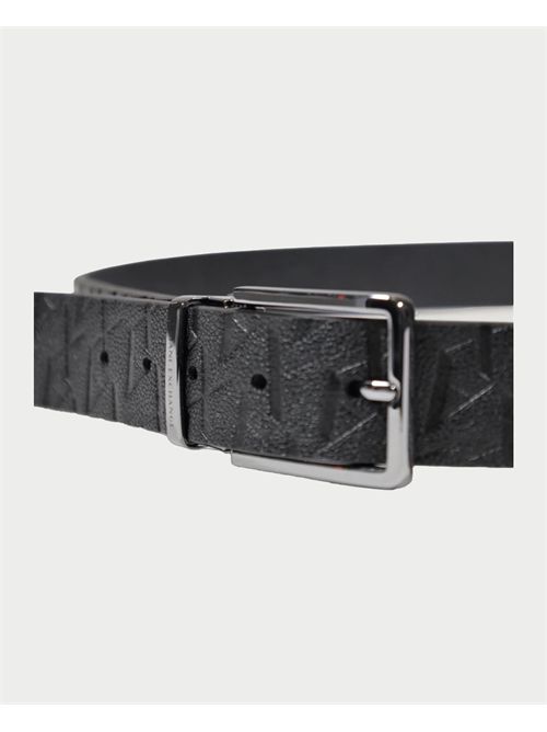 AX Men's Belt with Silver Buckle ARMANI EXCHANGE | XM000677-AF12133UC001